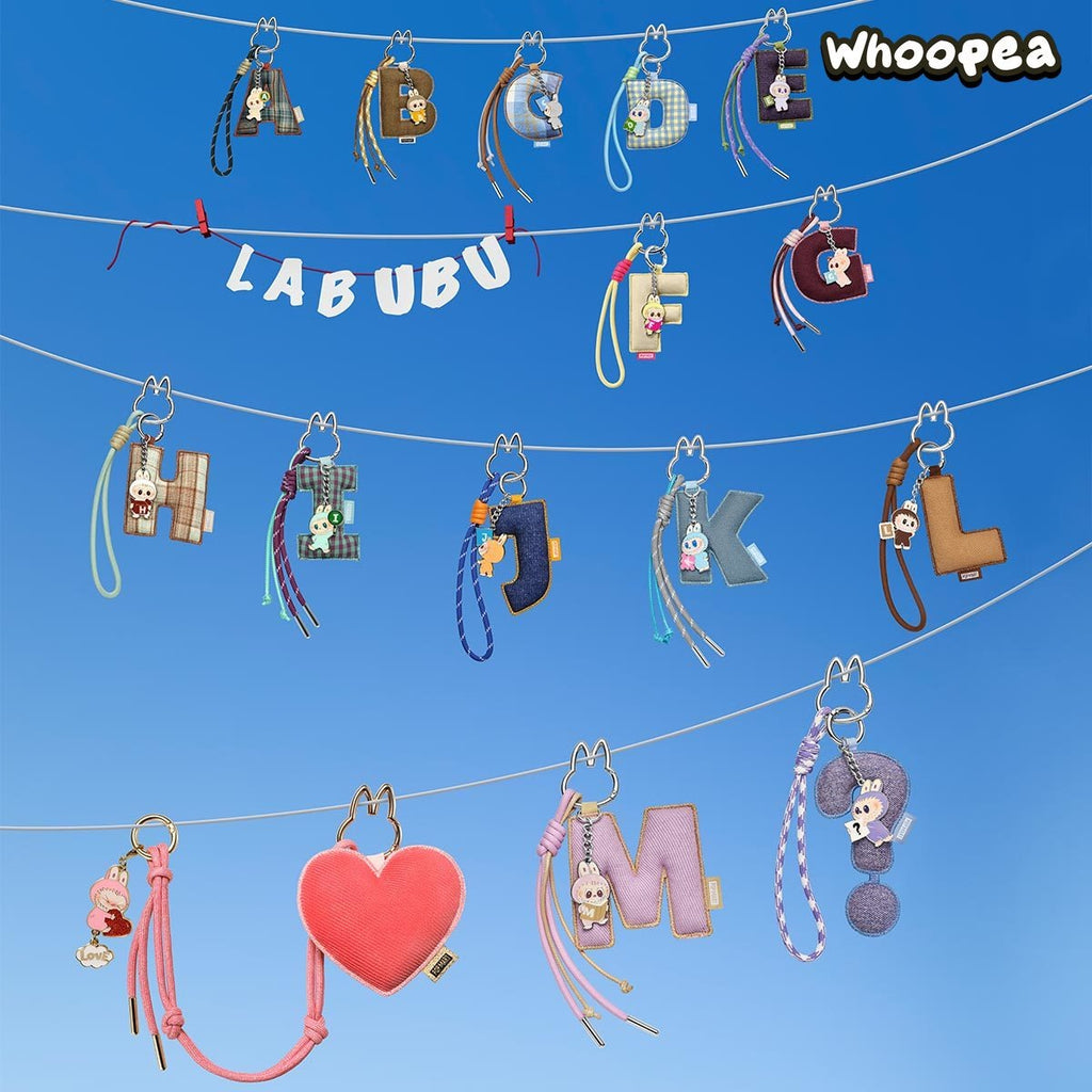 THE MONSTERS Labubu Pin for Love Series- Letter Pendant Blind Box (A-M)