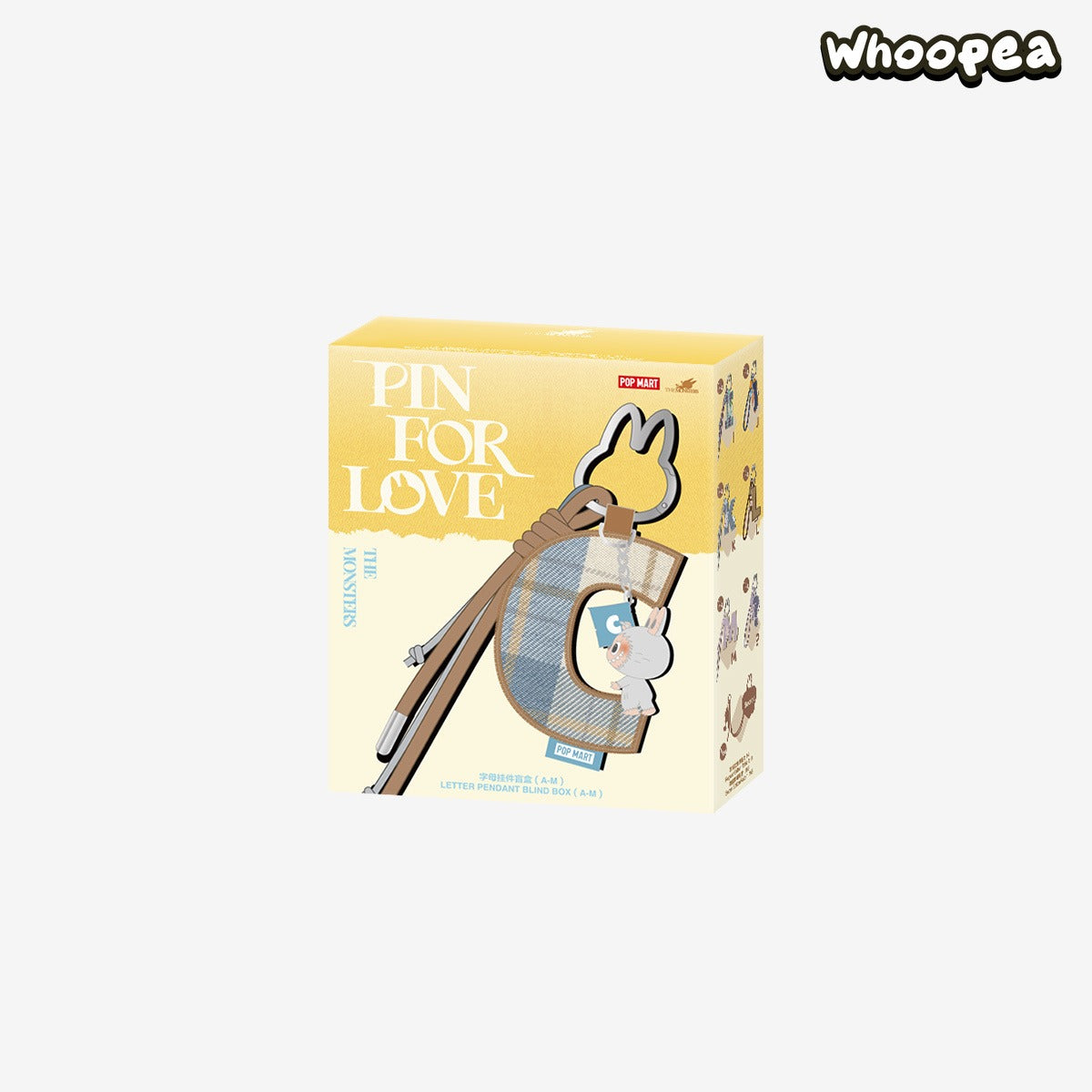 THE MONSTERS Labubu Pin for Love Series- Letter Pendant Blind Box (A-M)