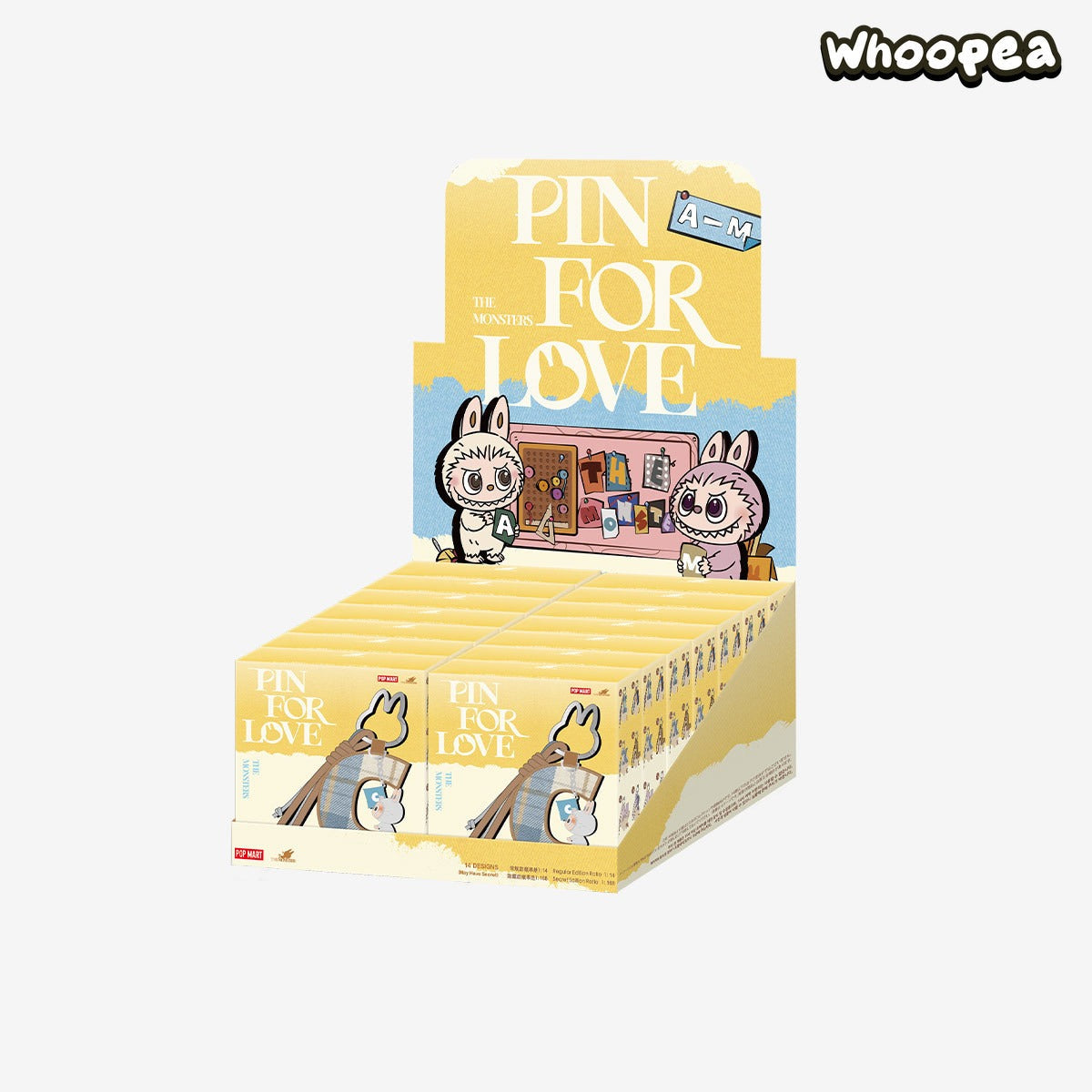 THE MONSTERS Labubu Pin for Love Series- Letter Pendant Blind Box (A-M)