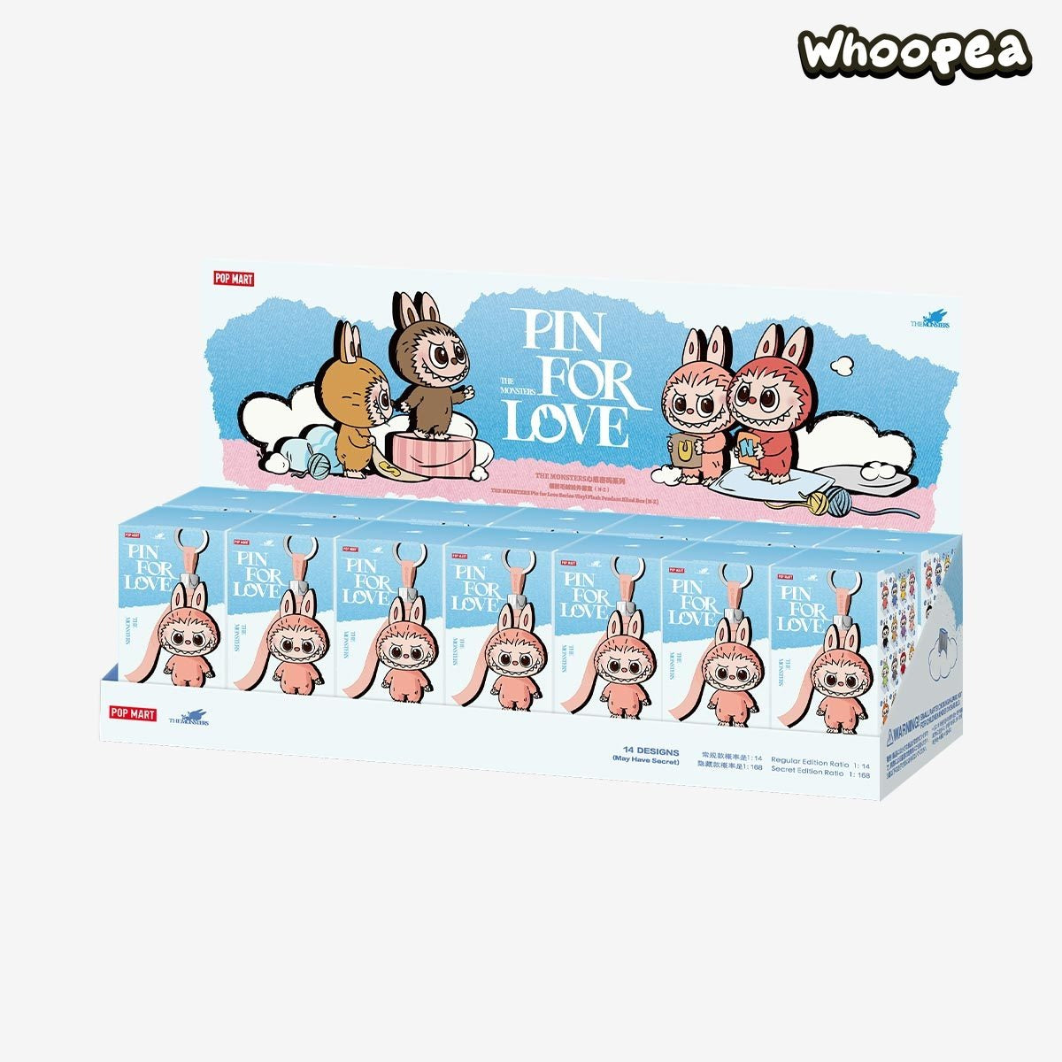 THE MONSTERS Labubu Pin for Love Series-Vinyl Plush Pendant Blind Box (N-Z)