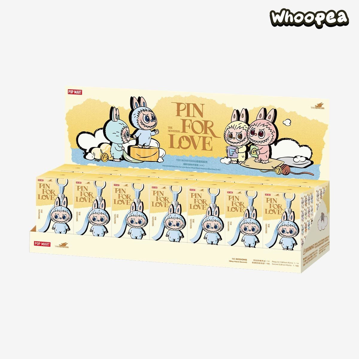 THE MONSTERS Labubu Pin for Love Series-Vinyl Plush Pendant Blind Box (A-M)